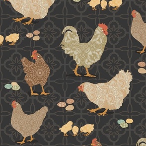 chicken wallpaper charcoal background