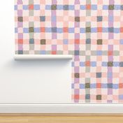 Painterly Plaid Textured Style - Pink - Jumbo