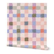 Painterly Plaid Textured Style - Pink - Jumbo