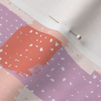 Painterly Plaid Textured Style - Pink - Jumbo