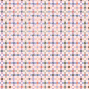 Painterly Plaid Textured Style - Pink - Small