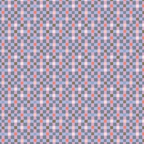 Painterly Plaid Textured Style -  Periwinkle - Small