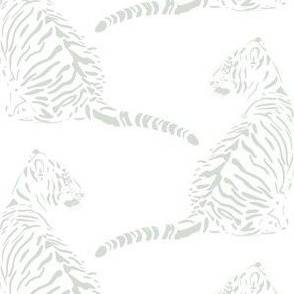 medium scale // baby tiger - kingston green_ pure white - nursery 
