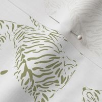 medium scale // baby tiger - glade green_ pure white - nursery 