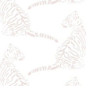 medium scale // baby tiger - cotton candy pink_ pure white - nursery 