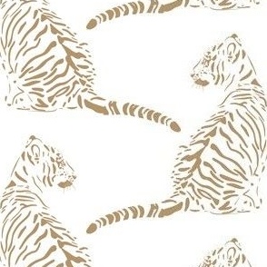 medium scale // baby tiger - lion gold_ pure white - nursery 
