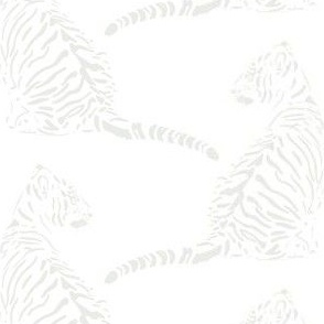 medium scale // baby tiger - pure white_ serendipity white - nursery 