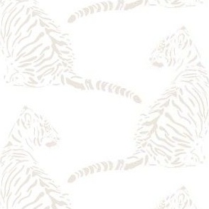 medium scale // baby tiger - pale pink_ pure white - nursery 