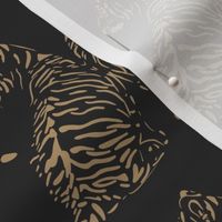 medium scale // baby tiger - lion gold_ raisin black - nursery 