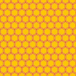 Connecting Circles in Yellow and Orange