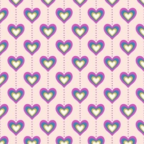 Valentine Groovy Hearts | SM Scale | Fuchsia, Teal, Blush Pink
