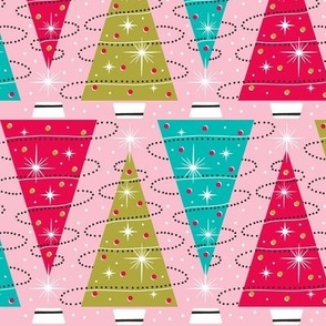 Colorful Christmas Tree Wrapping Paper