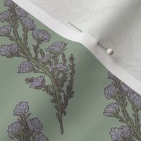 Art Deco Florals - Lavender and Sage