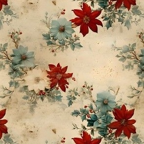 Victorian Floral on Cream - small