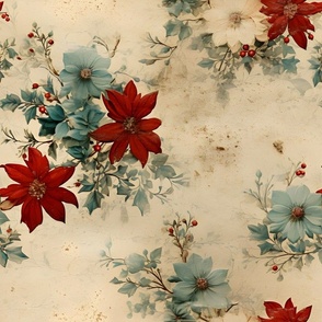 Victorian Floral on Cream - medium