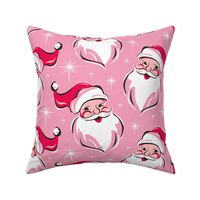 'Tis The Season Retro Santa - Christmas Pink Multi Large