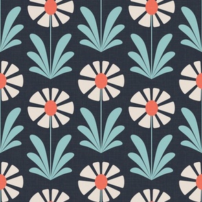 ( L ) bold geometric flowers 