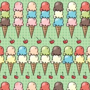 Square Pattern with Ice Cream Cones