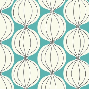 (L) Seamless Modernist Lanterns - turquoise