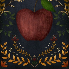 autumn apple tea towel