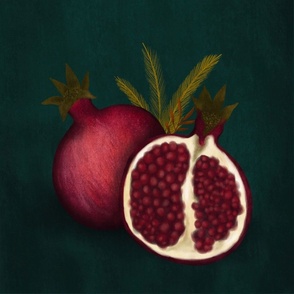 pomegranate tea towel