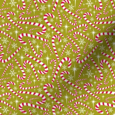Christmas Candy Canes Green Small