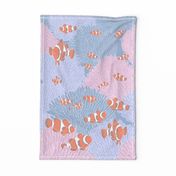 Clownfish and Sea Anemones Tea Towel