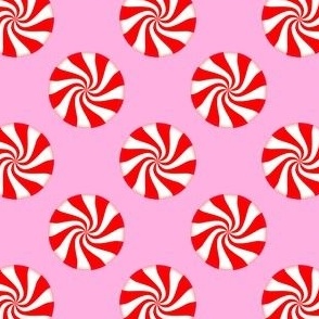Pink Peppermint Candy Cane Swirls