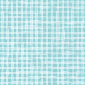 Pool blue gingham textured stripes 