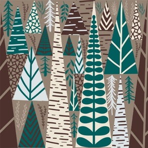 Graphic triangles Pine Forest