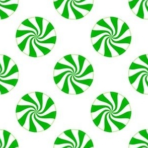 Green Peppermint Candy Cane Swirls