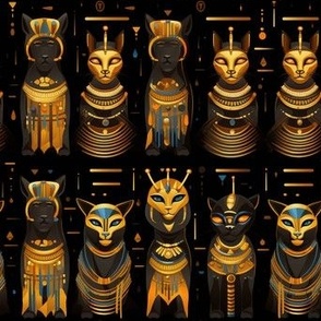 Egyptian Cats Gold