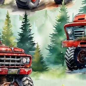 Christmas Monster Trucks (Large Scale)