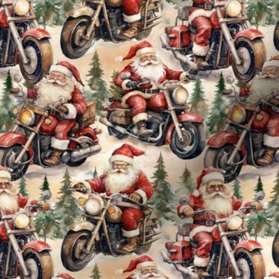 Motorcycle Santas (Small Scale)