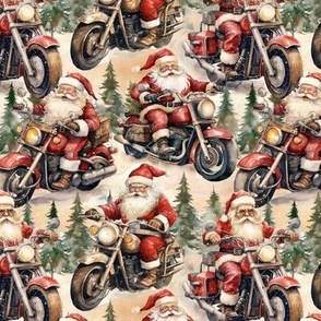 Motorcycle Santas (Small Scale)