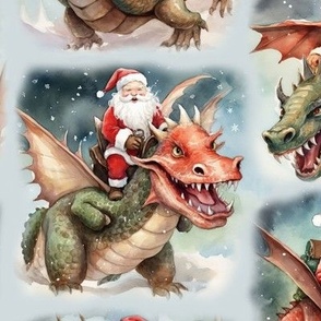 Santas Riding Dragons (Medium Scale) 