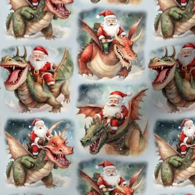 Santas Riding Dragons (Small Scale) 