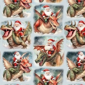 Santas Riding Dragons (Small Scale) 