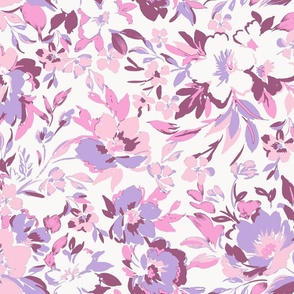 Graphic Florals in Pink and Purple