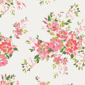 Pink and Green Floral - Modern Chintz