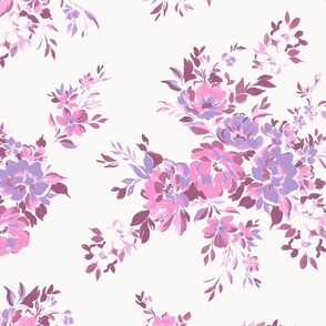 Pink and Purpple Floral - Modern Chintz