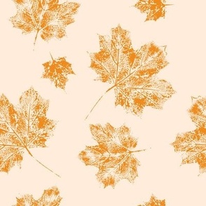 Maple orange leaves