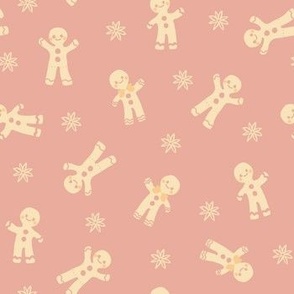 Gingerbread Man - Baby Pink and Cream