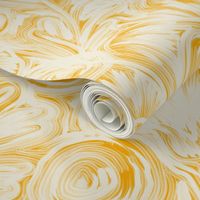 large - Abstract poppy field - monochrome paint strokes - light ivory beige on orange