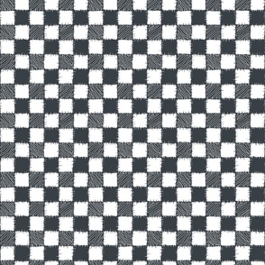 payne's gray frayed checkers tiny