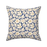 Flower Market - Matisse Inspired Floral - Benjamin Moore Blue Nova 825 - CC-860 + Neutral Eggshell