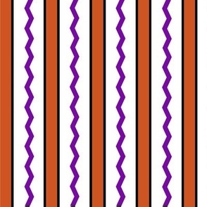 Orange Stripes & Purple Zigzags