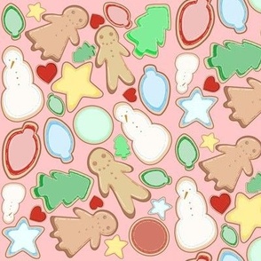 Cute Holiday Cookie Cluster Pink