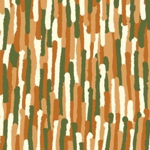 large - IKAT wollen-style vertical strokes - boho autumn fall - shades of orange_sage green and creamy