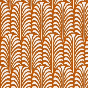 Large - Leaf - Fall orange brown - Traditional cut out coastal leaf for upholstery, wallpaper, bedding or table decor. Tropical bold summer leaves  - botanical nature bold minimalism minimalist - palm palms palm springs - block print inspired